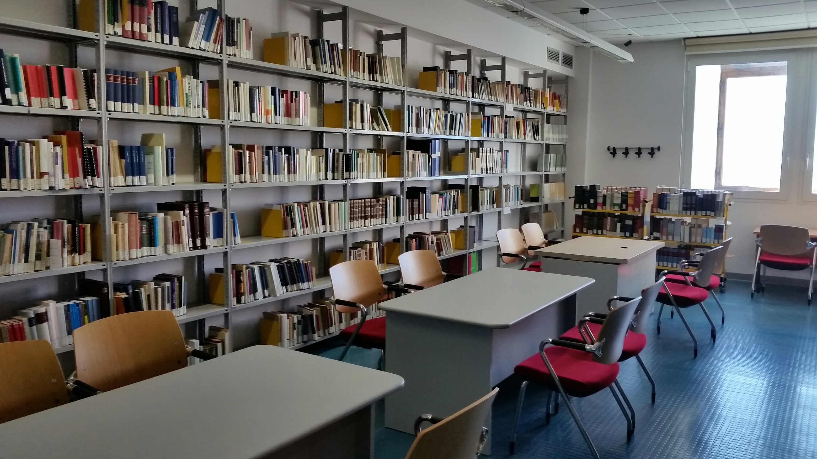 Una immagine della biblioteca del centro AMA